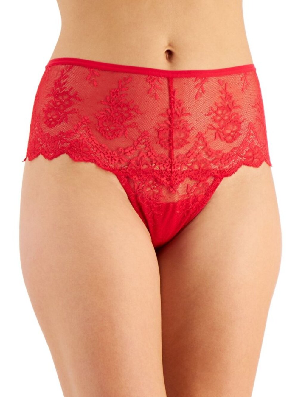 INC International Concepts Womens High-Waist Lace Thong